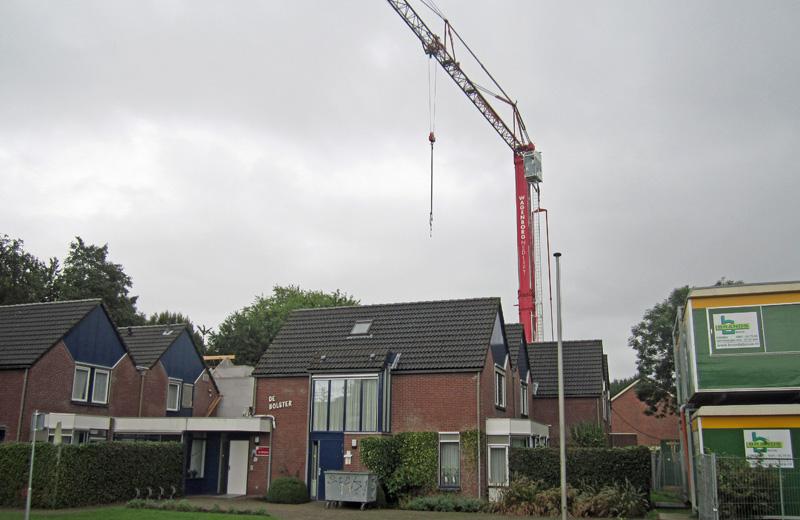 Moeilijk zichtbaar maar vandaag #hoogstepunt bij uitbreiding #debolster  #smilde @promenscare <a href="/BrandsBouw/">Brands Bouwgroep</a> !