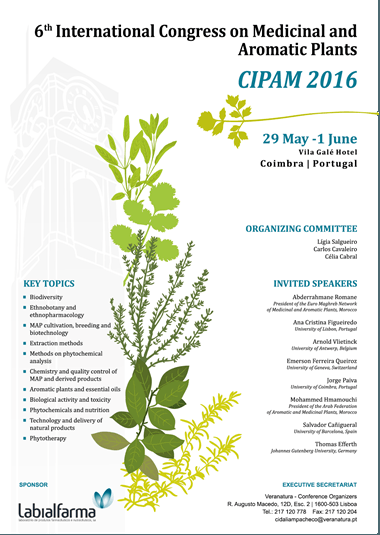 El mes de maig del 2016 tindrà lloc el 6è congrés internacional de plantes aromàtiques i… infopam.wordpress.com/2015/10/08/con…