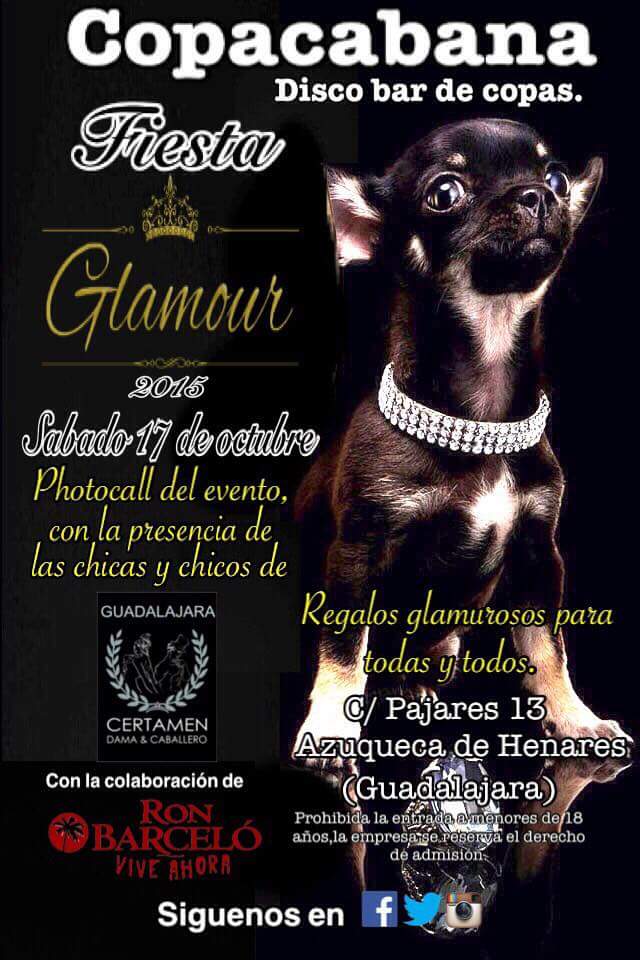 Fiesta Glamour Otoño 2015!
El Día 17 de Octubre os esperamos en Copacabana. <a href="/ivancopacabana/">Bar COPACABANA</a>