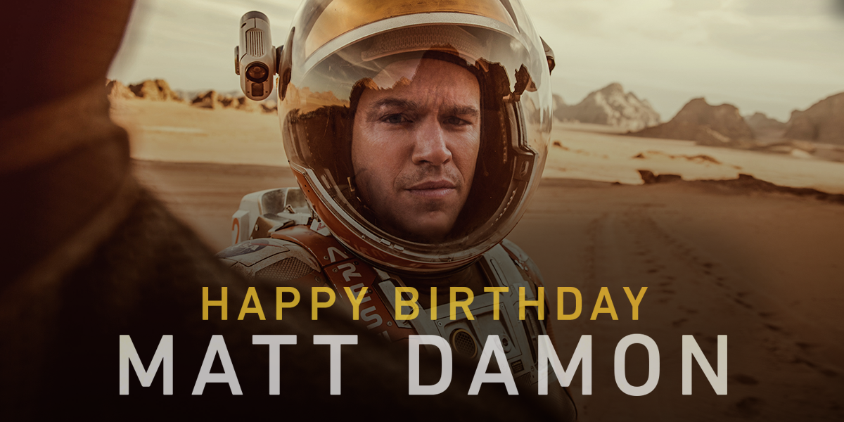 Happy birthday to star Matt Damon! 