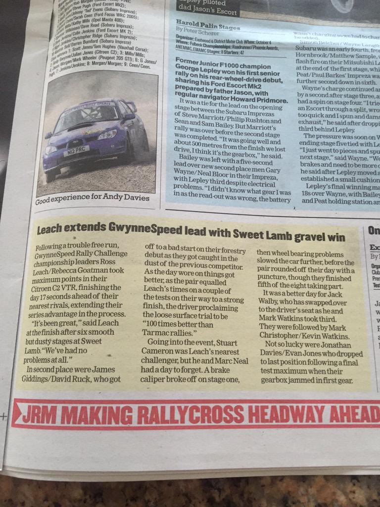 Thanks @MNRally great write up on the latest <a href="/GwynneSpeed/">GwynneSpeed Rallying</a> challenge round! @KumhoTyresUK #rally