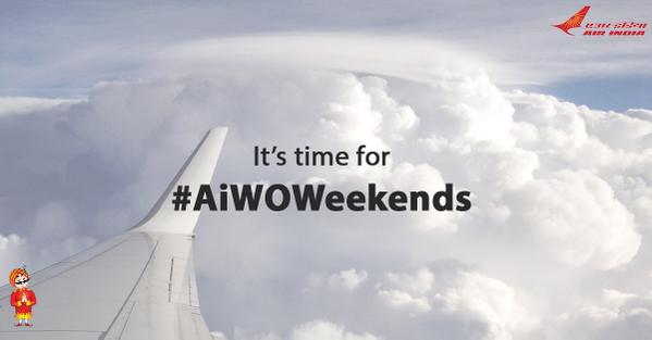 airindia's tweet image. Weekends are here, and so is #AiWOWeekends!! Watch this space at 1330 hrs.