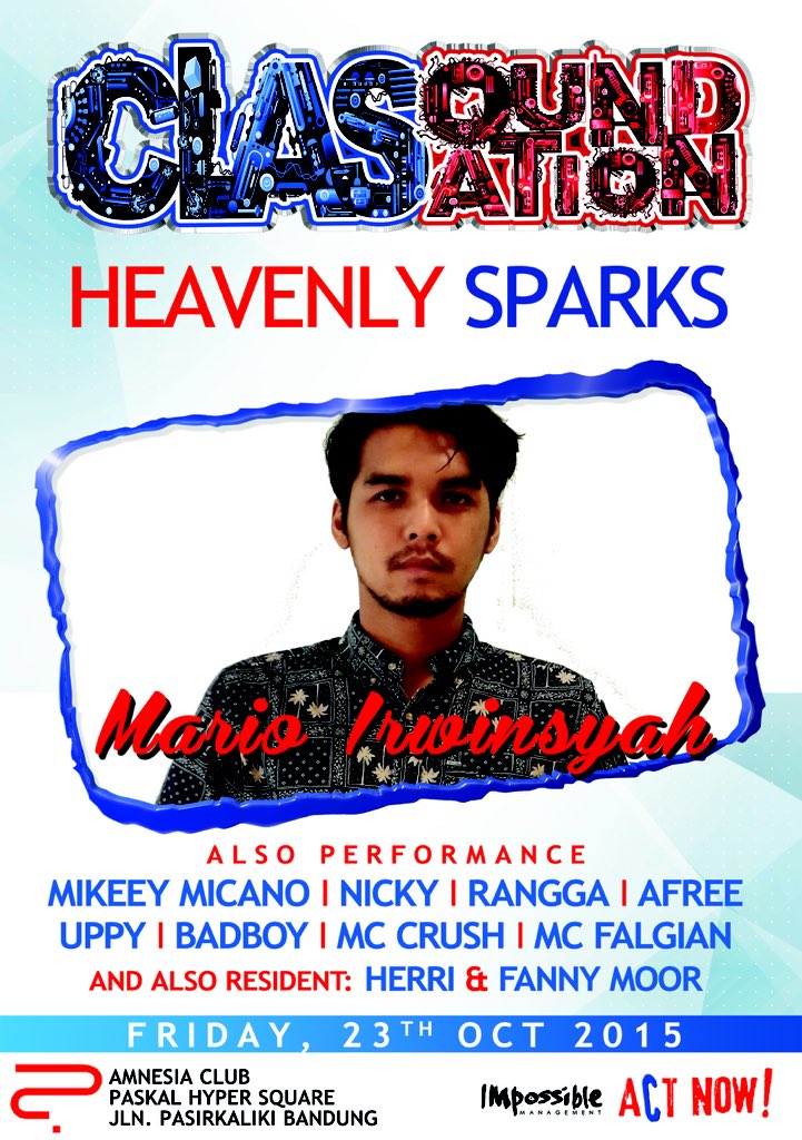 Tonight @AMNESIA_BANDUNG "Heavenly sparks" w/ <a href="/marioirwinsyah/">Marioirwinsyah</a> <a href="/NickyHeavenly/">Nicky Heavenly</a> <a href="/MikeeyMicano/">Westland Org - Bandung Life Addict</a>
