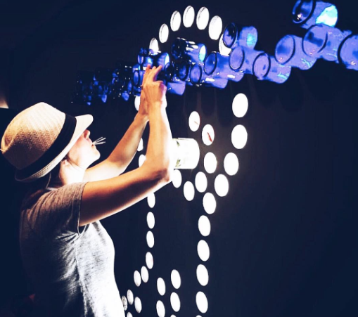 AkinsParker's tweet photo. The new Light Brite Wall is coming together at @HotelHermosa https://t.co/Y1RmpoXm10
