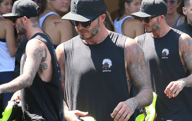 David Beckham debuts new rose neck tattoo as he soaks up the sun in LA | Mirror Celeb | Scoopnest David Beckham debuts new rose neck tattoo as he soaks up the sun in LA | Mirror Celeb | Scoopnest