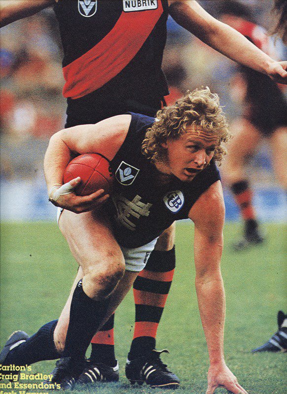 Happy 52nd birthday to legend Craig Bradley. Here he is pictured in a 1989 game against 