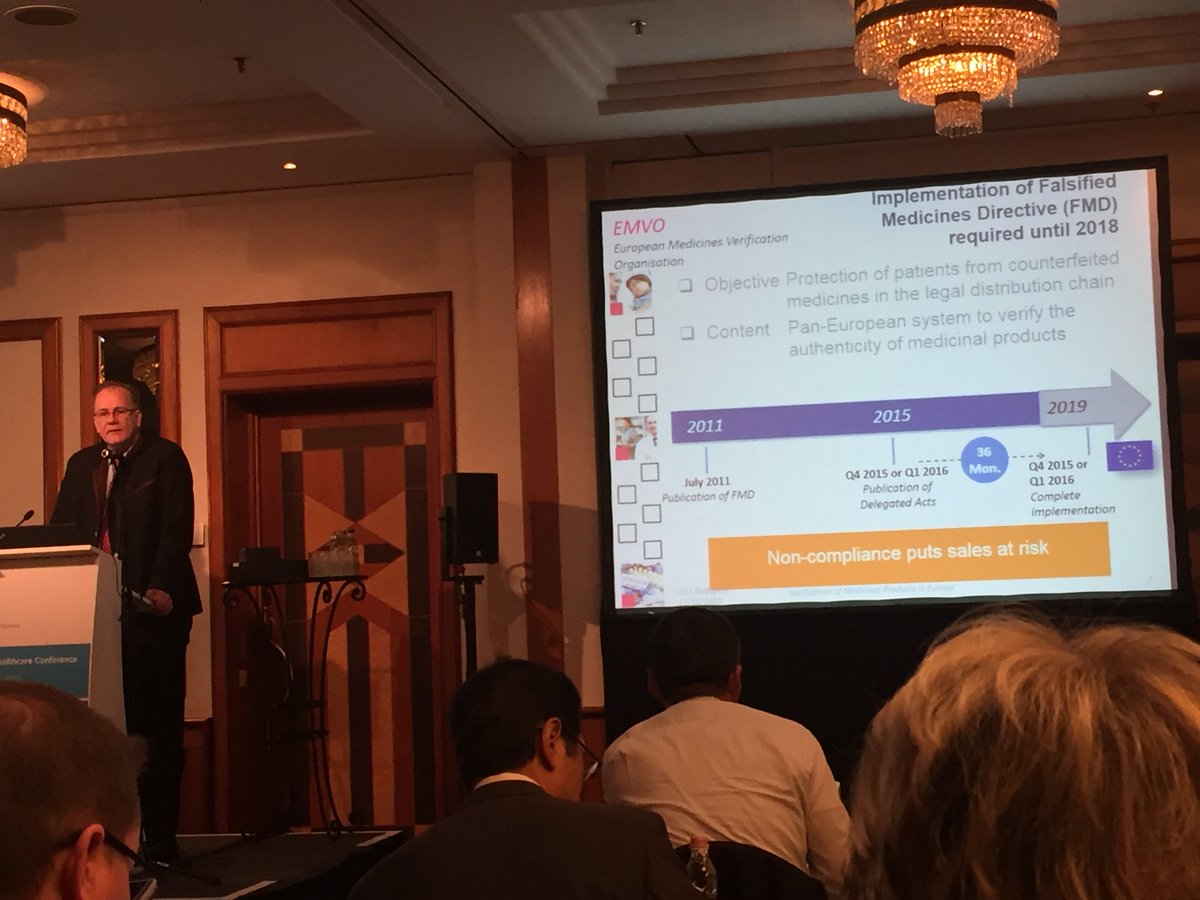 syncmanager's tweet image. Andreas Walter (@egagenerics) on verification of #medicines in Europe - non-compliance puts sales at risk! #gs1hchu