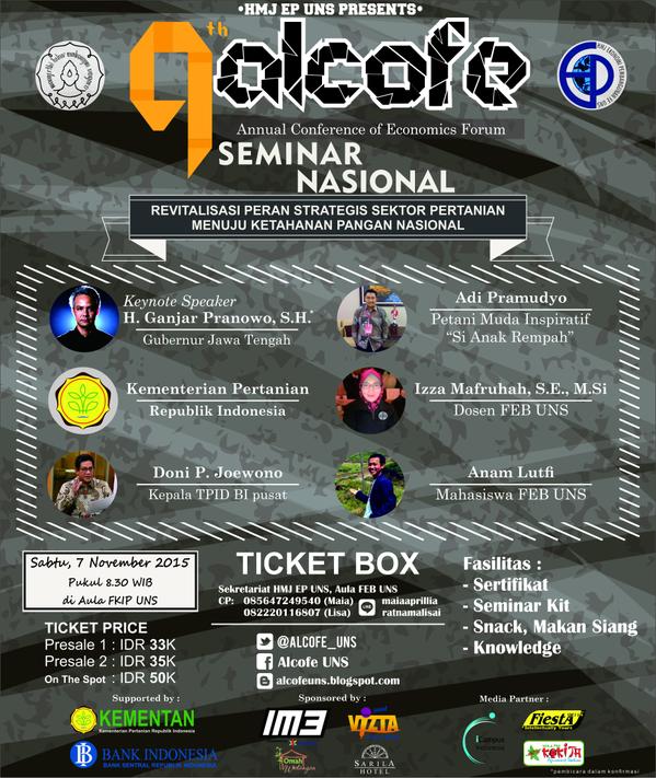 <a href="/HMJEPUNS/">HMJ-EP FEB UNS</a> punya seminar keren yg bkl jawab pertanyaan2 soal problem pd sektor pertanian, Dont miss it! #CeritaKampus