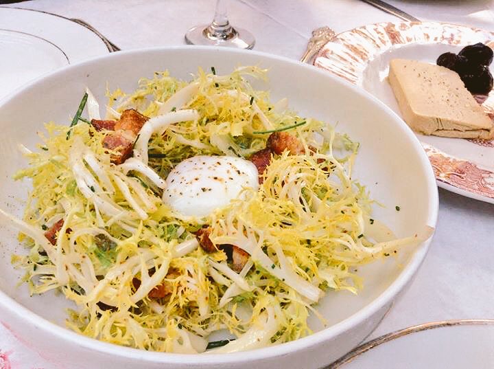 Frisée aux Lardons with Soft Poached Egg at @TerrineLA. #LadiesWhoLunch
