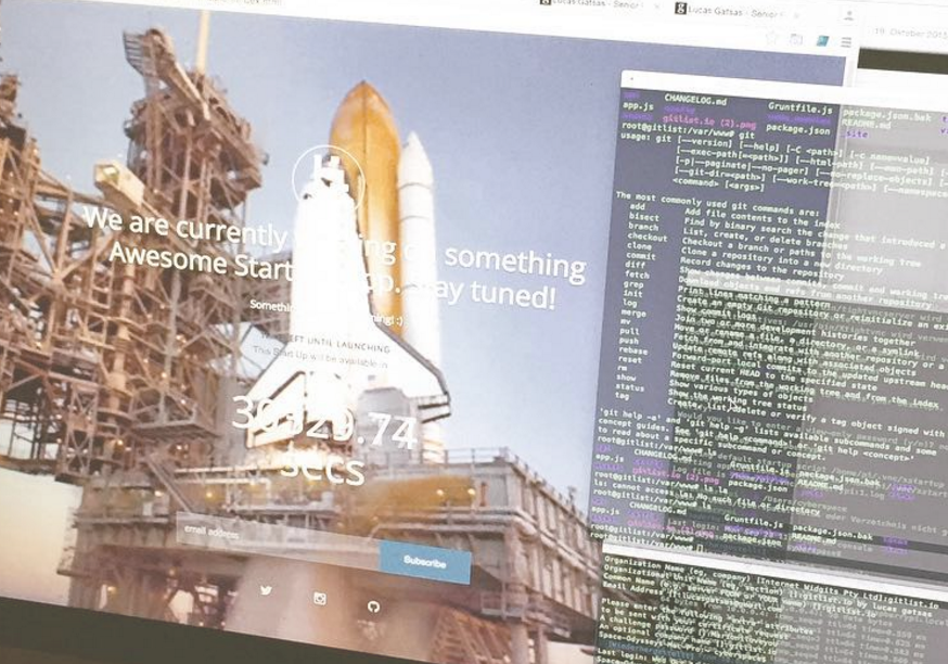 sysadmincat's tweet photo. :) Version 0.0.1 ! Terminal Launching! #gitlist #startup #webapp #app #siliconvalley #linux #ubuntu #digitalocean https://t.co/mPGfBTYbvl