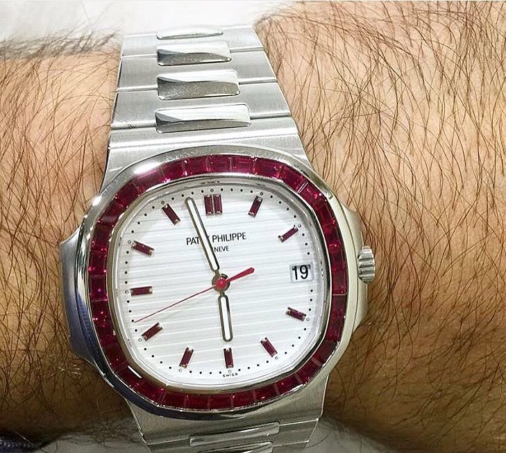 WatchFM's tweet image. Patek Phillipe 5711 Platinum With ♦️🔴Ruby 1/10 Available 🔴♦️
