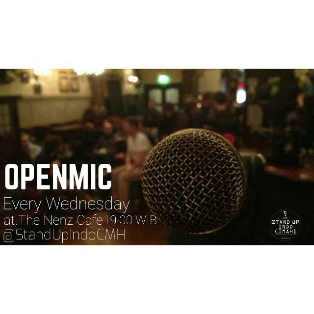 Malam ini open mic cimahi
Di the nenz cafe, jam 19:00
<a href="/StandupIndoBdg/">StandUpIndo Bandung</a> <a href="/StandUpIndo_UPI/">StandUp Indo UPI</a> <a href="/StandupUIN_SGD/">StandUp UIN Bandung</a> <a href="/StandUpIndo/">IG: standupindonesia</a>