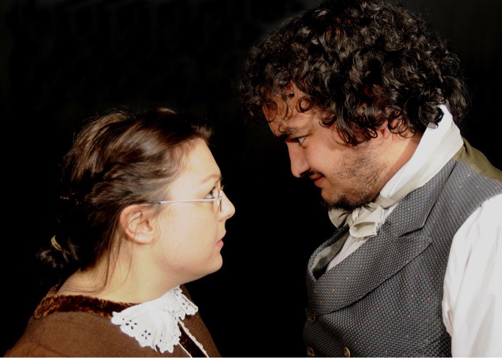 Maddermarket's tweet photo. Brontë cast being interviewed on @MustardTV today in full costume selling our stunning October show don't miss this https://t.co/o8xsVVFZTG