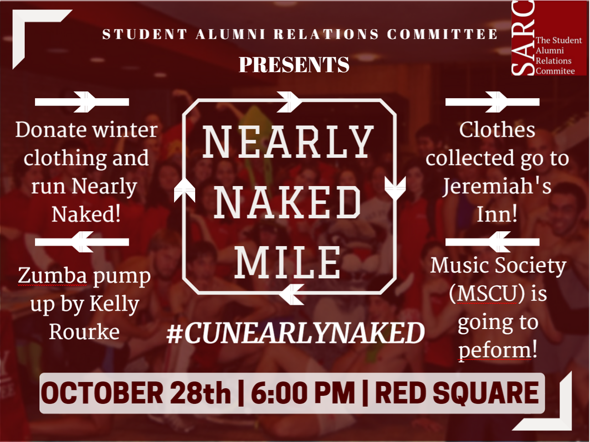 ClarkSARC's tweet image. One Week to go for Nearly Naked Mile! SARCies are super pumped for it!

#CUNearlyNaked