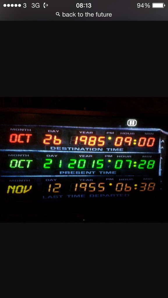 Happy #BackToTheFutureDay I'm actually buzzing! Today is a very important day kids! #MartyMcFly was here! Perrie <3
