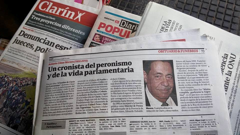 fmorere's tweet photo. Muchas gracias #Clarín @GrupoClarin @clarincom @RicardoKirschba @PoliticaClarin por el homenaje a mi padre @acmorere https://t.co/YoKUbRb4pm