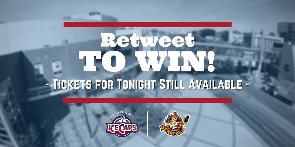 IceCapsAHL's tweet photo. Another chance to WIN! RT for a shot at 2 tickets to tonight's game. Winner will be announced at 3PM. #GoIceCapsGo https://t.co/tO3CHeULVf