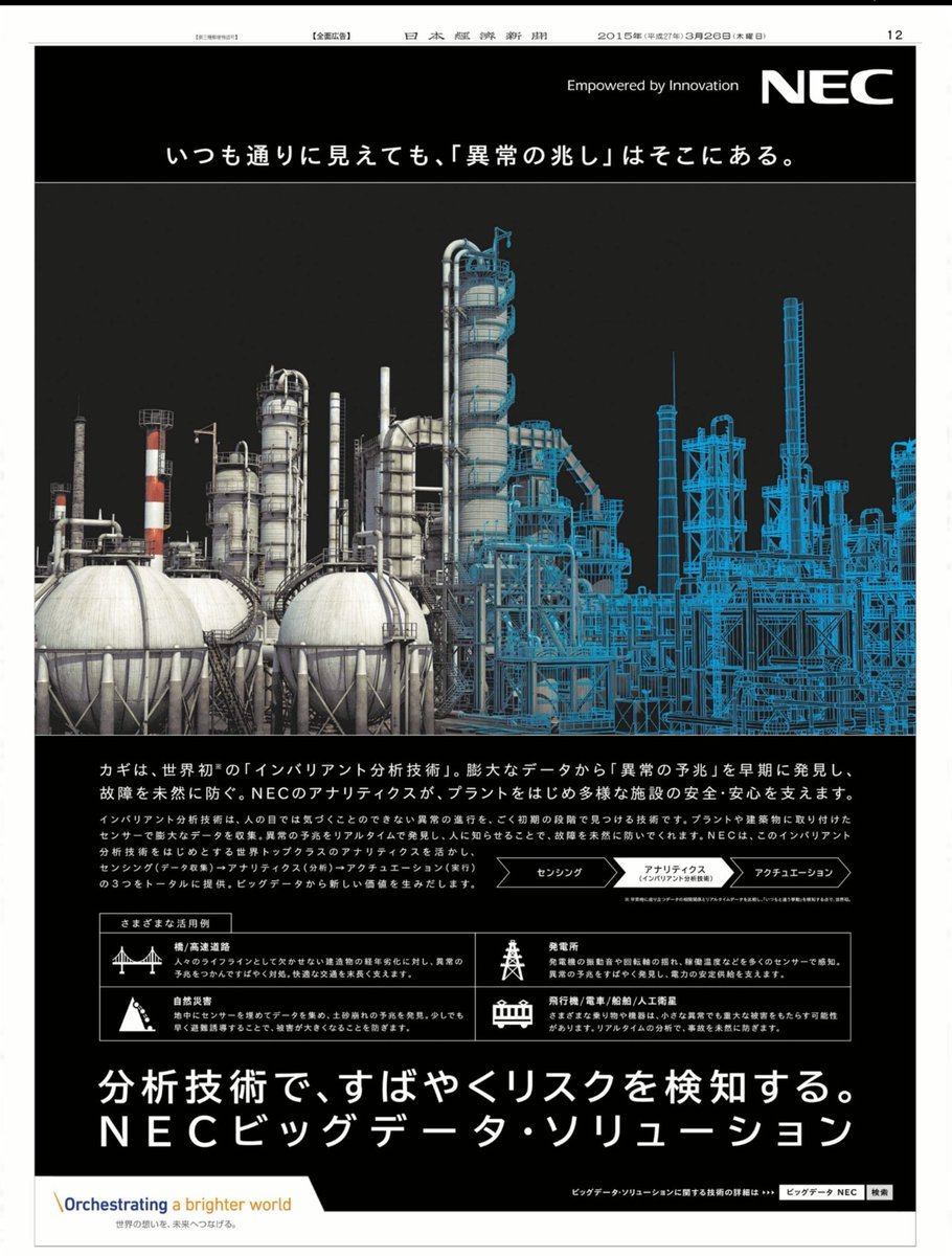 Twitter पर Nec 広告宣伝 日経広告賞 コンピュータ オフィス機器部門 最優秀賞受賞 広告で紹介した技術の内容はこちらをご覧ください Https T Co Ymqp2n7v84 Https T Co Aolh9fxsx4
