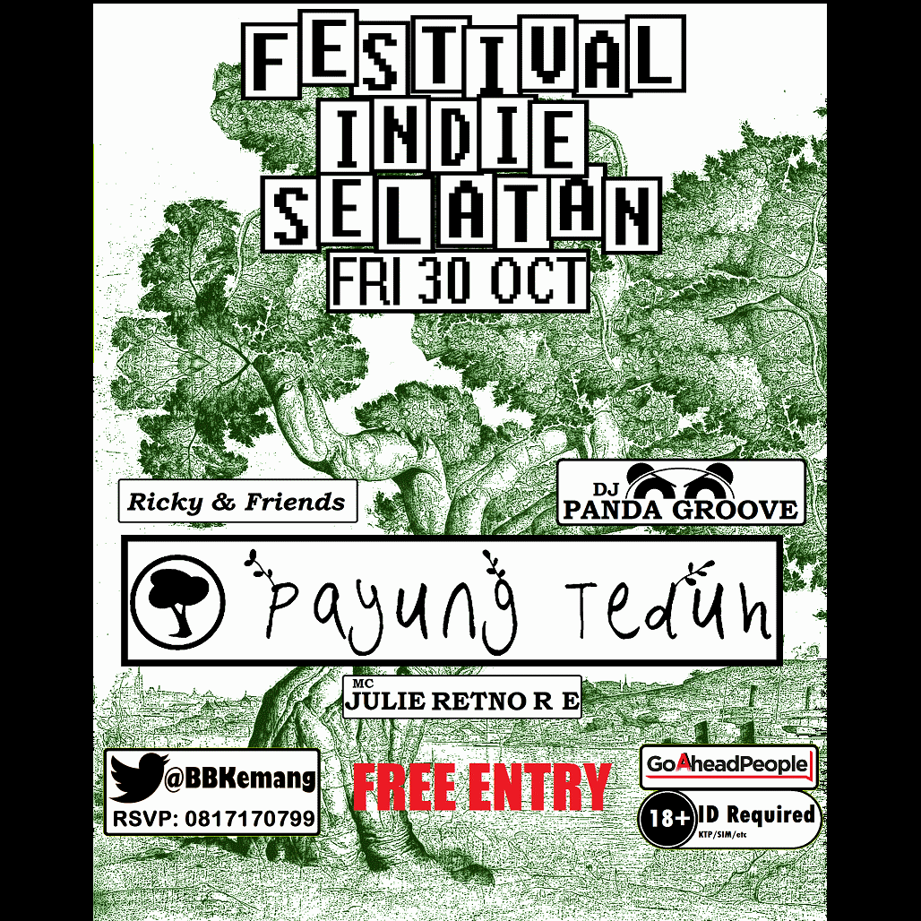 SET your REMINDER/ FRI-30-OCT/ <a href="/payungteduh/">payungteduh</a> performs @BBKemang FREE. <a href="/PayungteduhJKT/">Payung teduh JKT</a> #GoAheadPeople