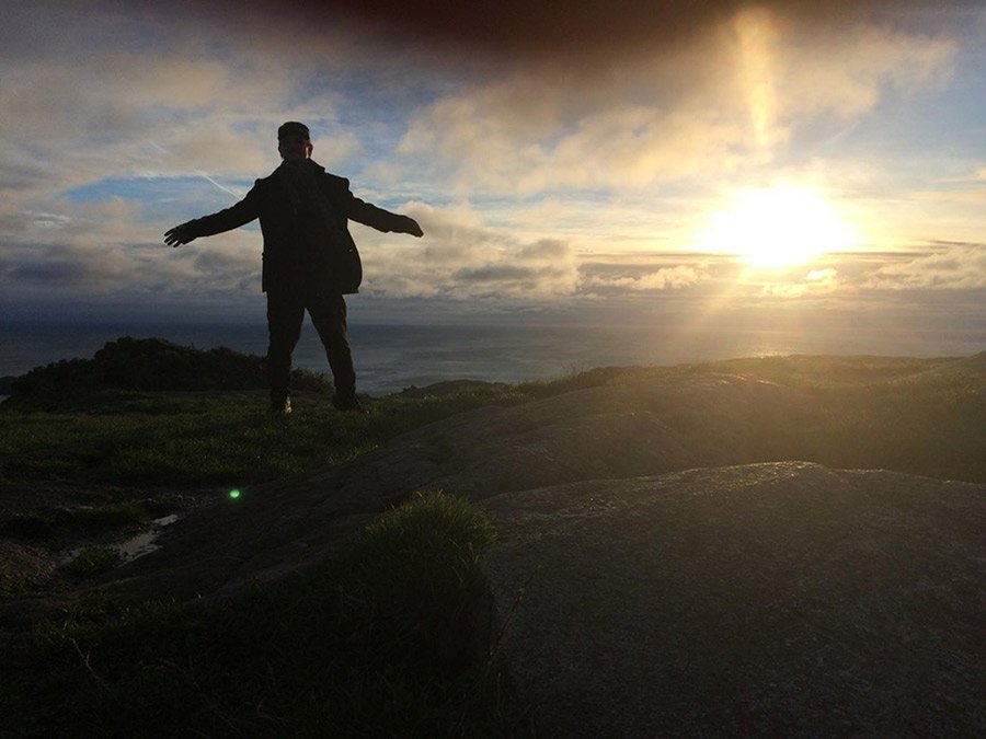 U2's tweet image. Mrs Hewson spies a dervish on Killiney Hill  #U2ieTour