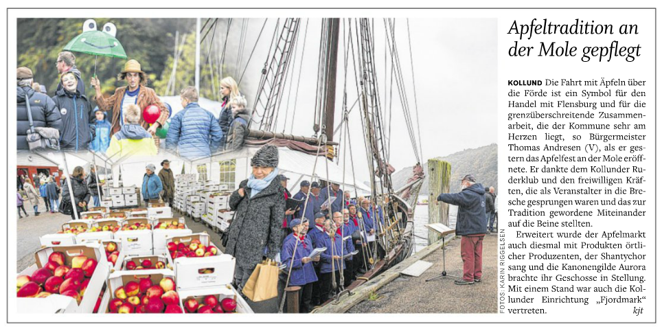 NE_LP's tweet image. Der Nordschleswiger Bericht über Apfelfest in Kollund. Tolles Engagement der dortigen Vereine