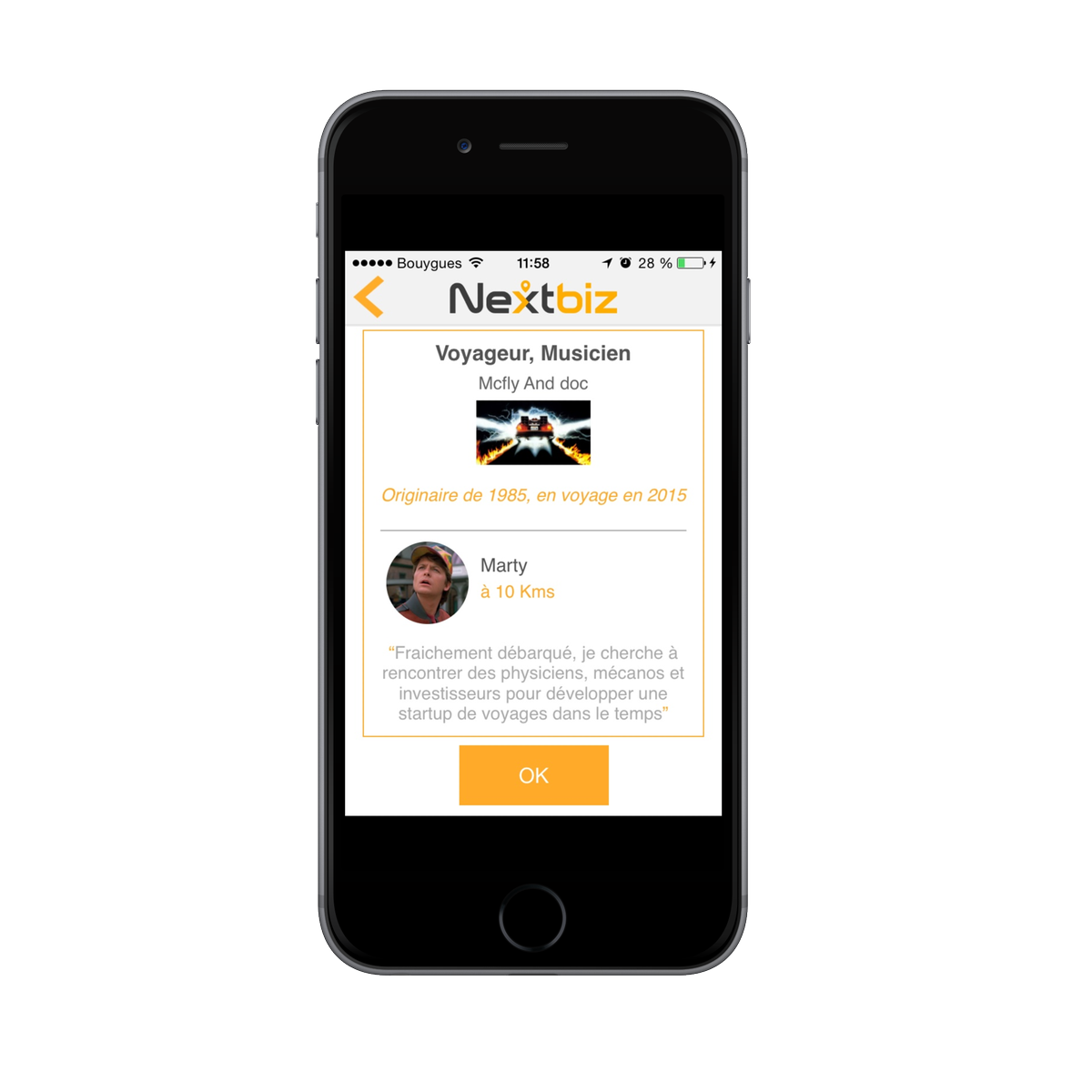Accueillons #Marty #Mcfly en 2015! #Deloreane #RetourVersLeFutur #Networking #Nextbiz #Recrutement #RH #Digital