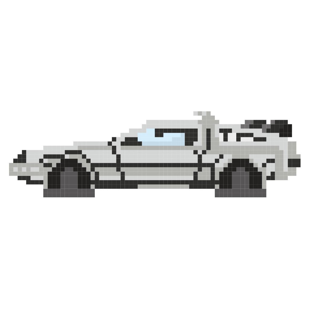 Pixel Art машинка Делориан
