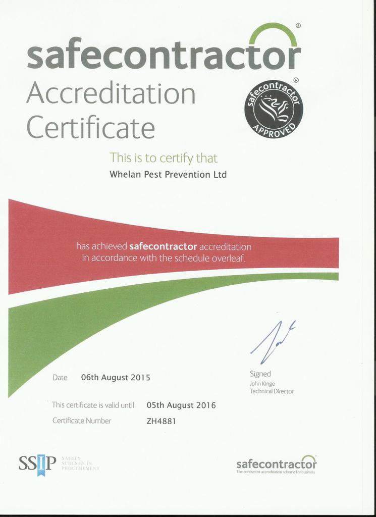 Celebrating Safe Contractor Accreditation for another year
whelanservices.com
#Thurrock#tilbury#kent#laindon