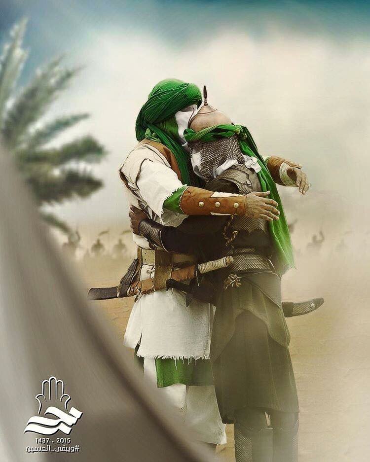 .عزرائيل وصل يمهم رجع خجلان
 لمن شافهم واحد حاضن الثاني 
رجع ينفض قهر ويقله ربي أرجوگ
 كسروا قلبي دزلهم ملگ ثاني 💔