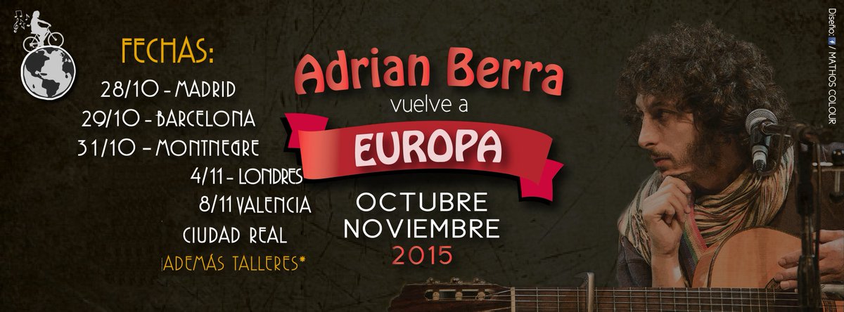 Mañana parto a tocar en Europa. Madrid/Barcel/Valencia/Zaragoza/Londres. 
Bienvenida sea la compartida x esos pagos