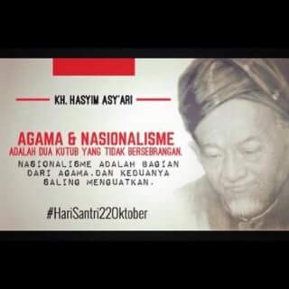 ayomondok's tweet image. Agama &amp;amp; nasionalisme = 2 kutub yg tdk berseberangan, nasionalisme=bagian dari agama &amp;amp; saling menguatkan #HariSantri