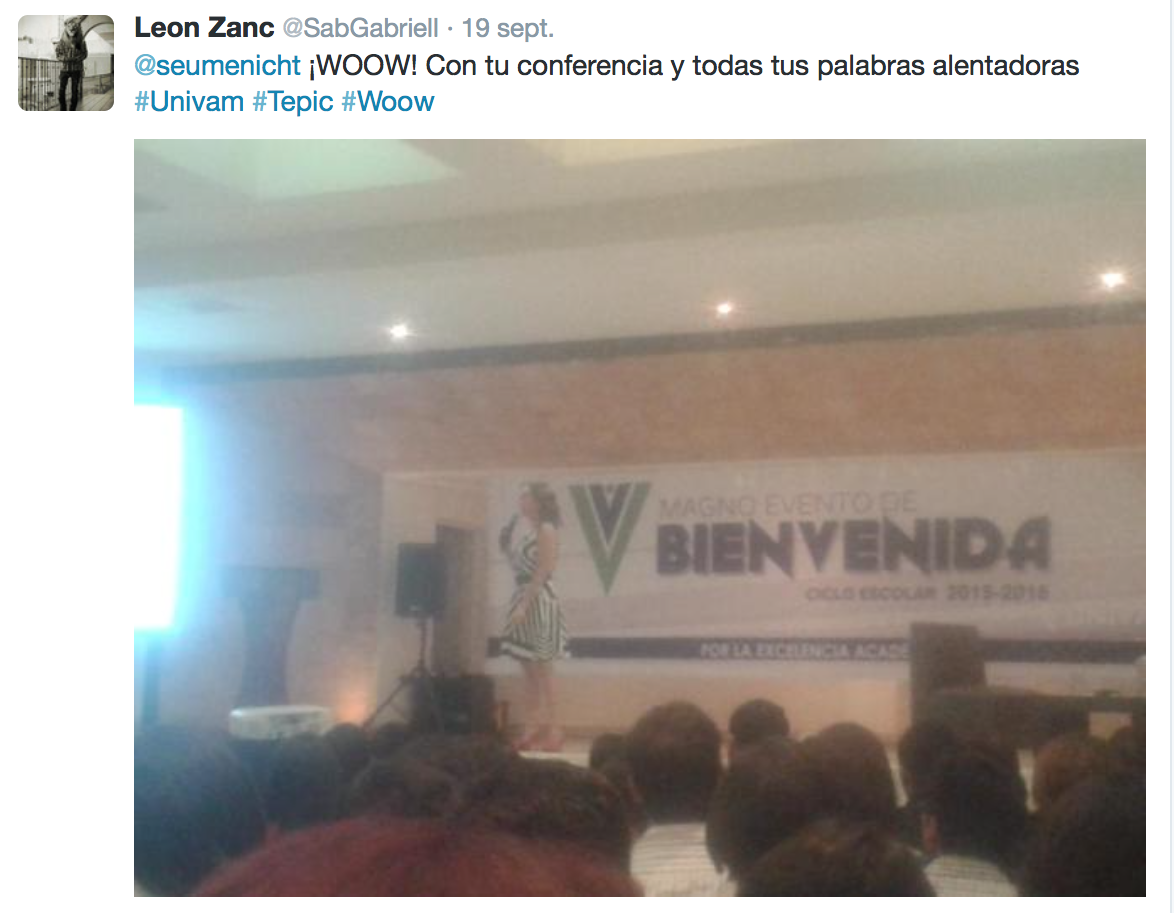 seumenicht's tweet photo. Gracias a la #Univam #Tepic por la invitación y a todos por sus lindos mensajes. https://t.co/3HREpZWjps