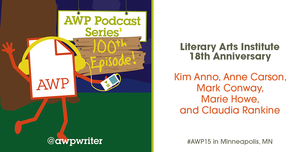awpwriter's tweet photo. Listen to our 100th episode: CSB Literary Arts Institute's 18th Anniversary Reading https://t.co/SnBnBUvJoW #AWP100 https://t.co/RFEc0pDgzb