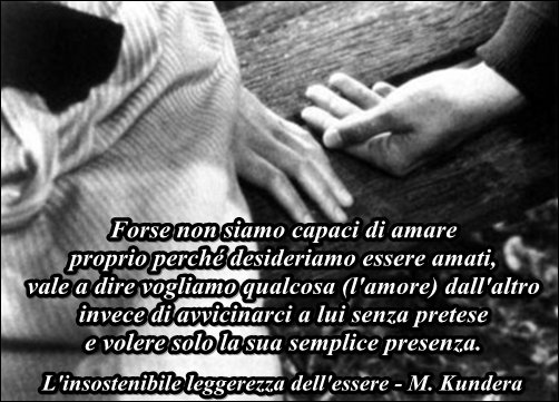 Sofi_ on X: L'insostenibile leggerezza dell'essere, Milan Kundara #amore  #vita #letteratura #libri #leggere #citazioni #aforismi   / X