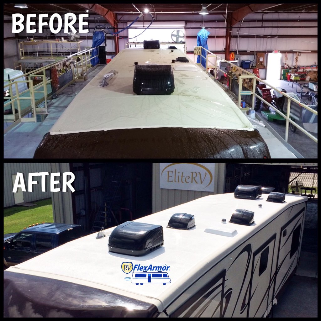 EliteRV_FL's tweet photo. B&amp;A: #Sierra

#EliteRV #RV #RVRoof #RVFlexArmor #motorhome #polyurea #roofrepair #rvroofrepair #happyroofing https://t.co/XeG2Aozdeh