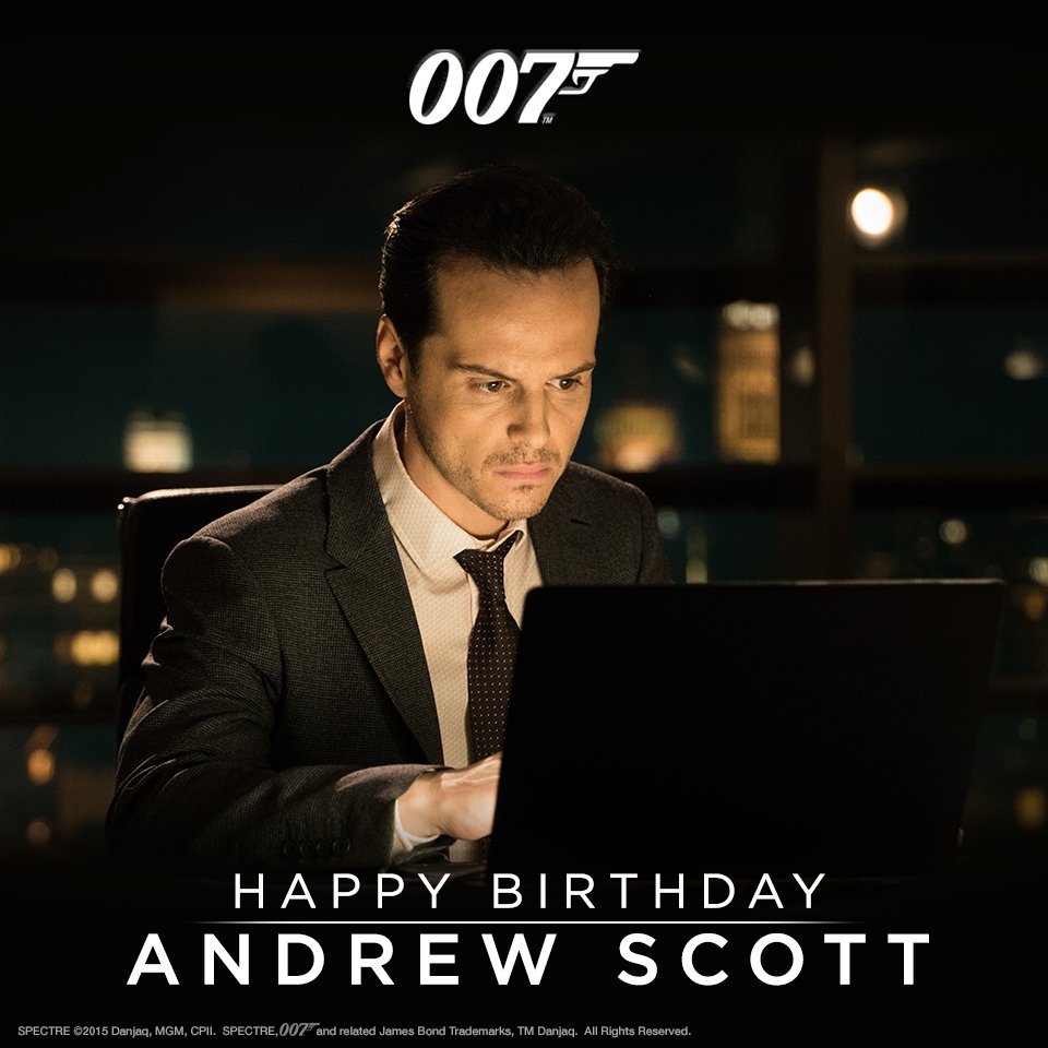 Happy birthday to Andrew Scott, who plays SPECTRE s Max Denbigh. 