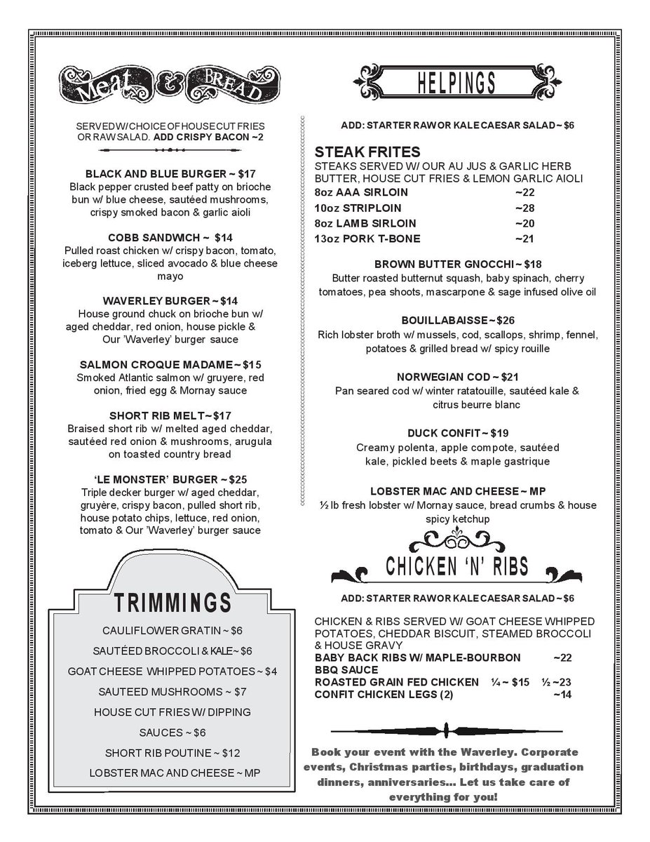 GREAT NEWS!
Our fall/winter menu is here #wavers. What will you be trying first?