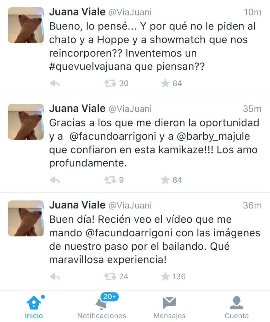 facuarrigoni's tweet photo. No lo dije yo, lo dijo ella. Que les parece si vamos todos con el #QueVuelvaJuana ??? REPECHAJE!!! @ViaJuani https://t.co/0nvyvkSMgo