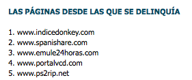 dbravo's tweet photo. Los 5 casos de webs de este listado de ACAM de páginas "desde las que se delinquía", cerrados con absolución. https://t.co/OUlIAmAZNs