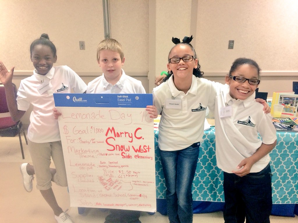 LemonadeDayWV's tweet photo. Mary C Snow Elementary is ready for Lemonade Day! Check out our booth at the Minority Business Expo today! 🍋 https://t.co/sxNIFGYki4