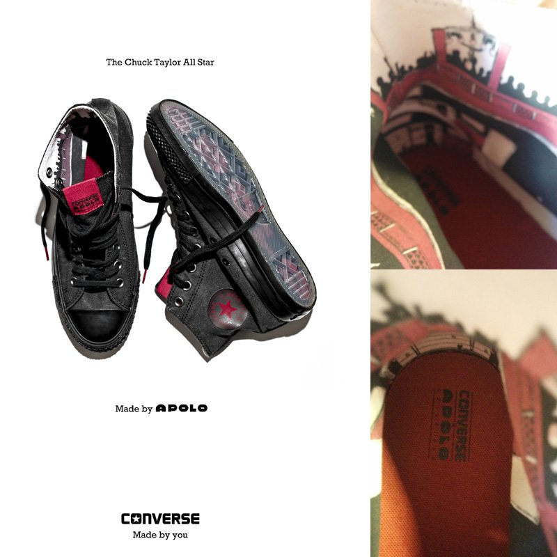 ApoloStore's tweet image. Ja has vist les noves @Converse made by @Sala_Apolo? Porten la sala dibuixada per dins! bit.ly/1LLtR83