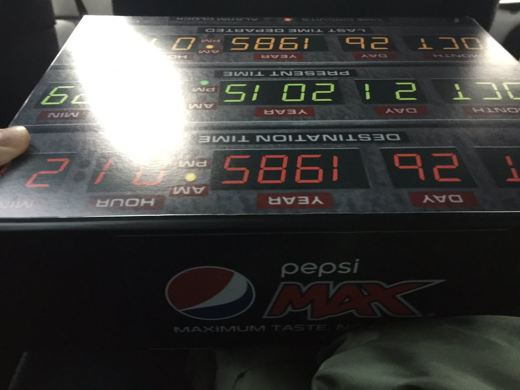 lemontwittor's tweet photo. #BTTF2015 @PepsiMaxUK holy Sh*t!!! Faaaanks!Have a great night tonight! I'll be watching but in a different location https://t.co/xJfUOBWENV