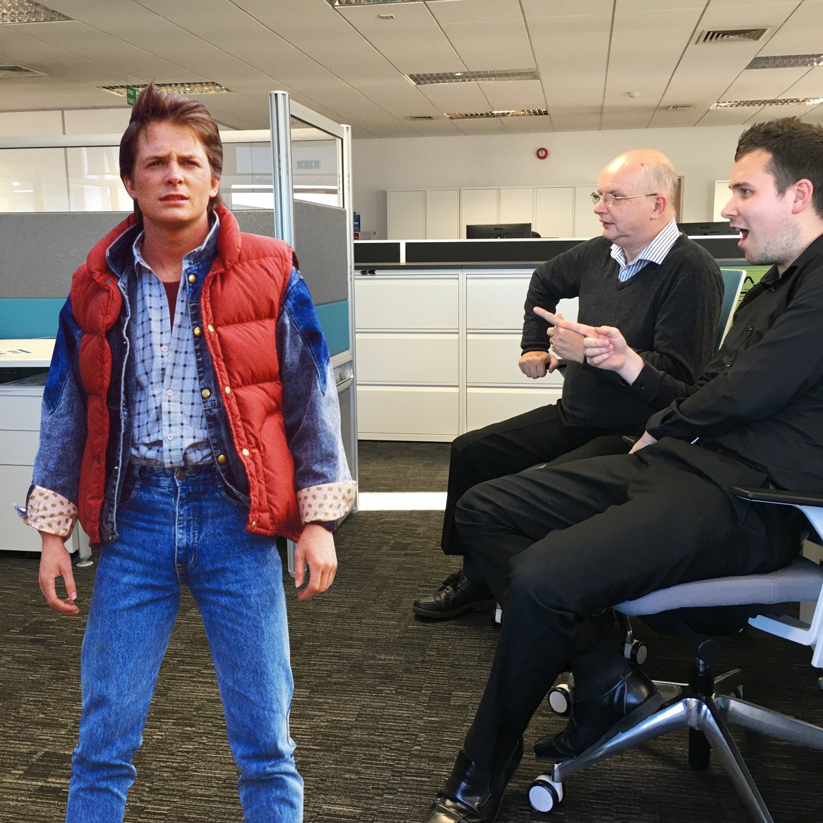 At 1629 hours a strange boy appeared from nowhere in the marketing department... #BackToFutureDay #30yearson