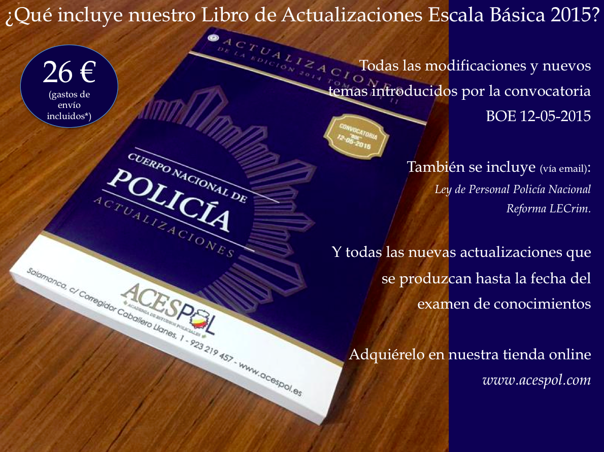 acespol's tweet photo. ¡¡¡ Sorteamos un nuevo Libro de Actualizaciones Escala Básica 2015 entre todos los que RT !!! https://t.co/k95cFq9wtC