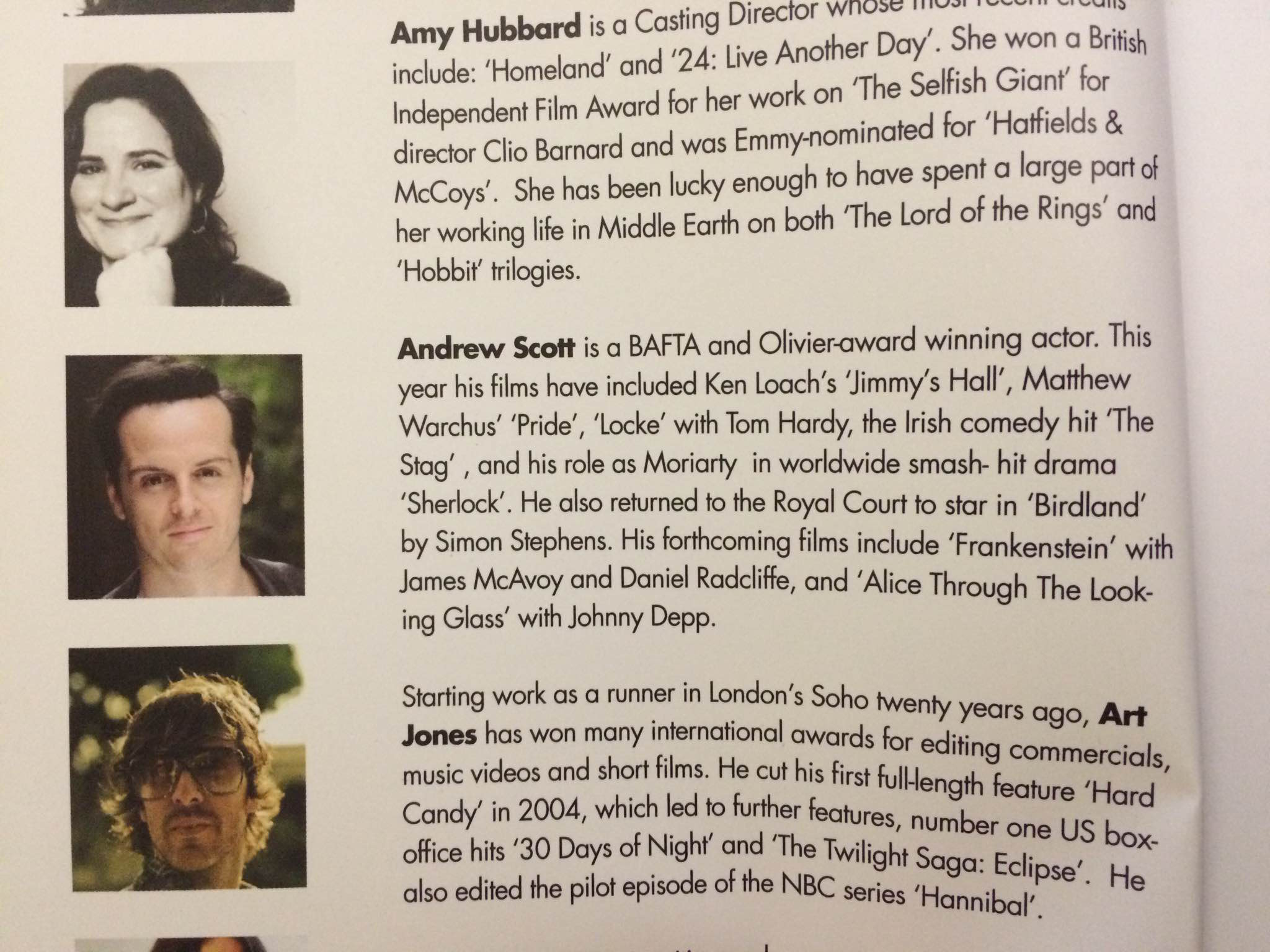Happy birthday to Andrew Scott, who served on the Raindance Film Festival jury last year 