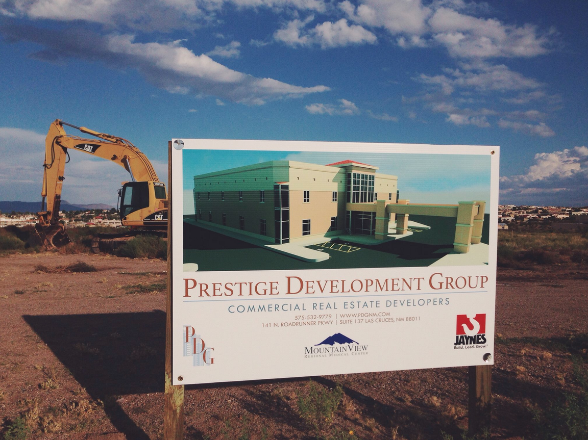 PrestigeDG's tweet photo. We're developing the MountainView Medical Office Building! @CrucesSunNews @LCBulletin #PrestigeDevelopmentGroup https://t.co/5uZkR8yVNA