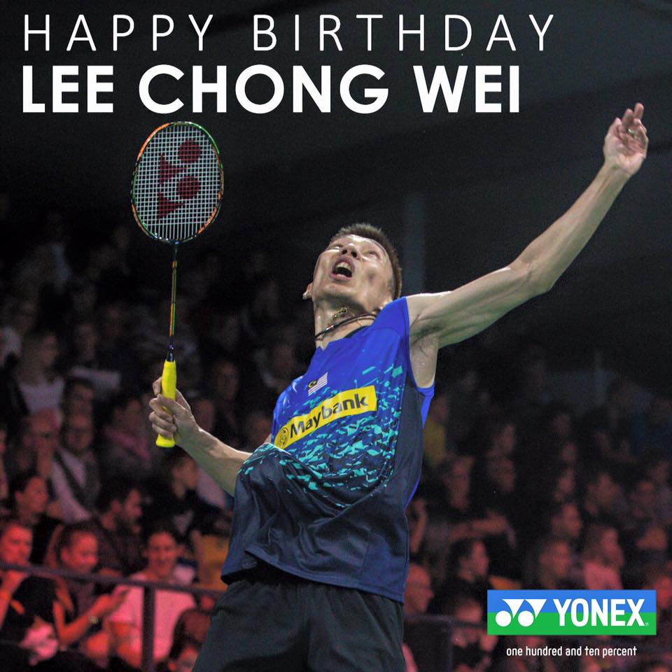 Wishing a great happy birthday to Malaysian national hero and Legend Lee Chong Wei   ! 