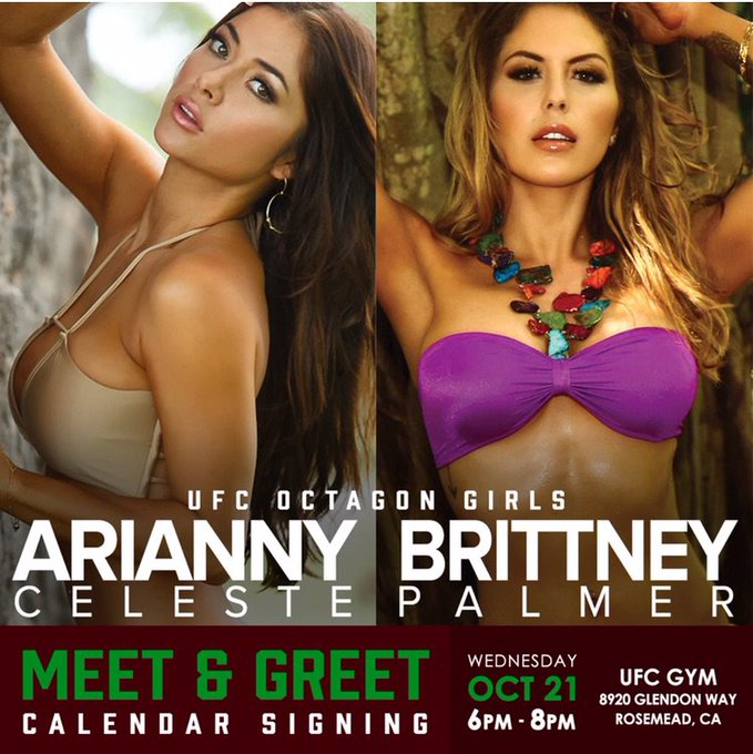 Don't forget today is @BrittneyPalmer and I meet n greet @ufcgymRosemead! ? https://t.co/1JKftrd4uT
