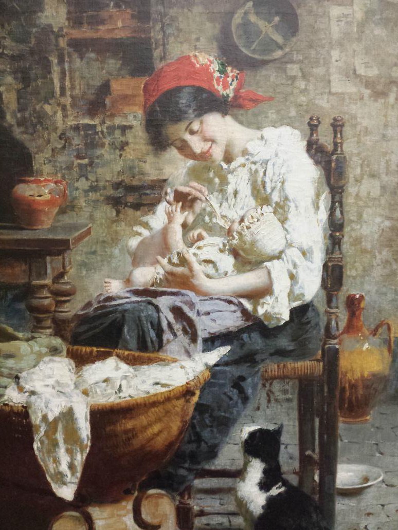 DallasAuction's tweet image. Eugenio Zampighi oil on canvas in our Nov. 4th Fine Art Auction.