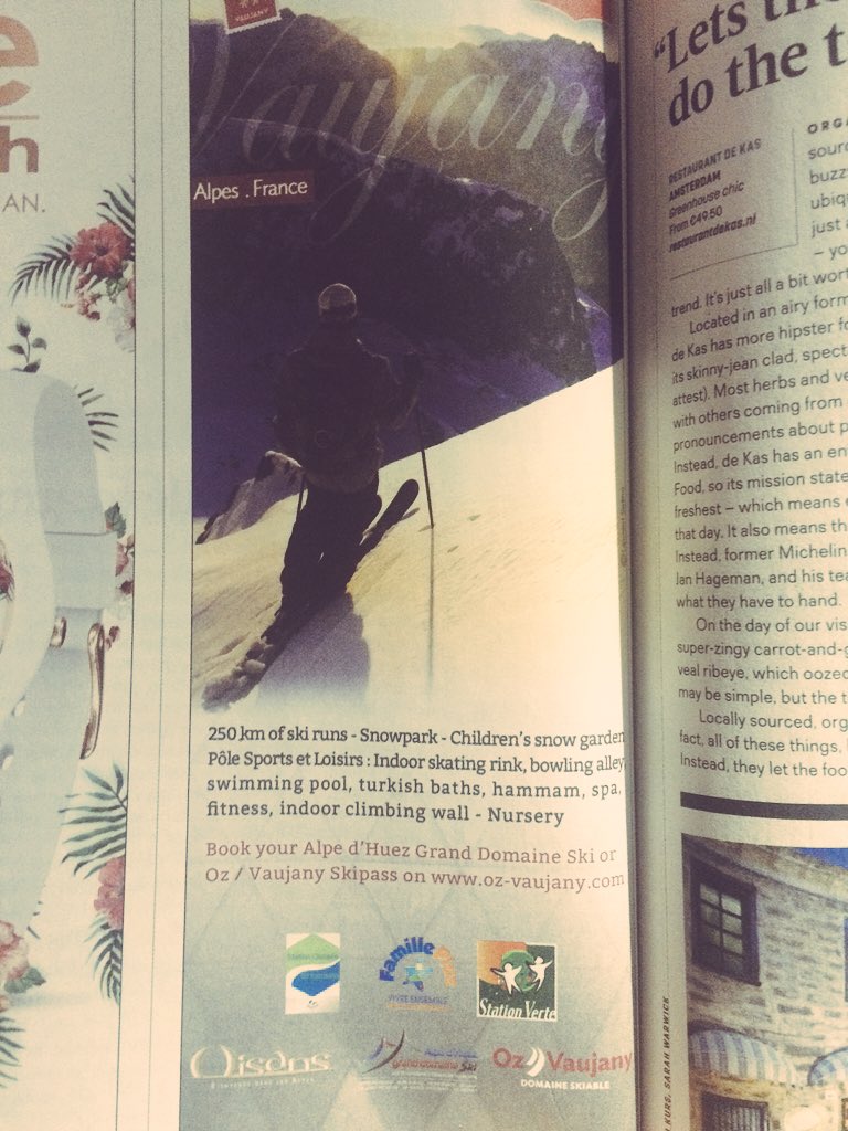 vaujanyaps's tweet image. Flying easyjet to Glasgow - wish I was going here #vaujany ads in easyjet mag #secretout